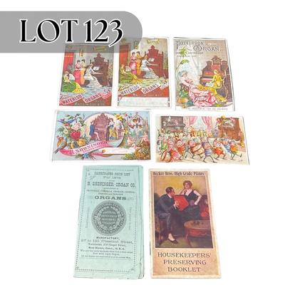 -123- EPHEMERA | Vintage Piano Cards, Booklet, & Advertisement