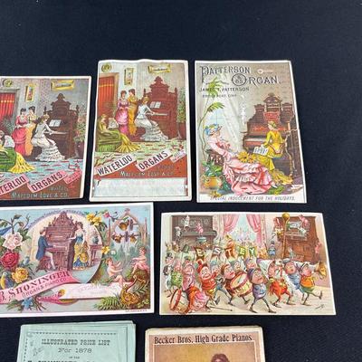 -123- EPHEMERA | Vintage Piano Cards, Booklet, & Advertisement