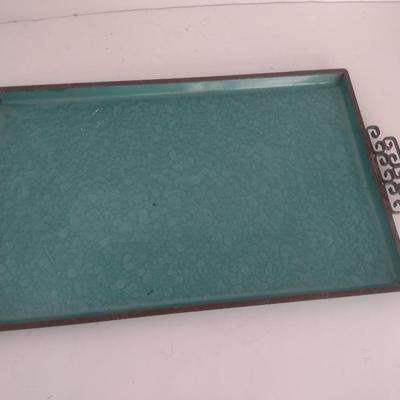 MCM Vintage Enameled Serving Tray