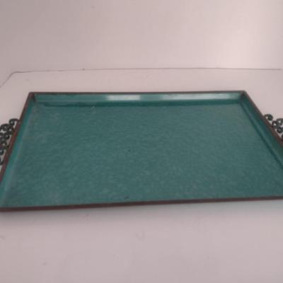 MCM Vintage Enameled Serving Tray
