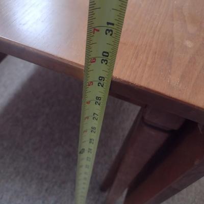 Vintage Solid Wood Gateleg Drop Leaf Harvest Table