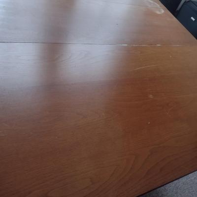 Vintage Solid Wood Gateleg Drop Leaf Harvest Table