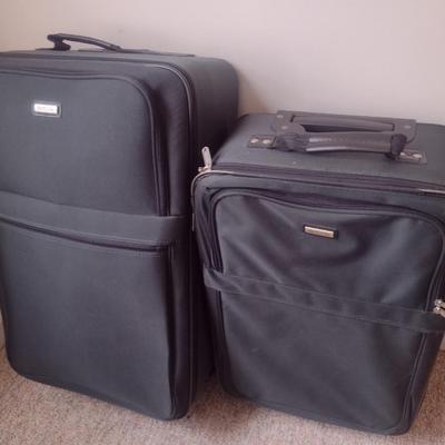 Pair of Fabric Carry Luggage Bags
