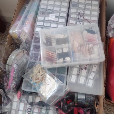 Large Collection of Beads and Craft Items