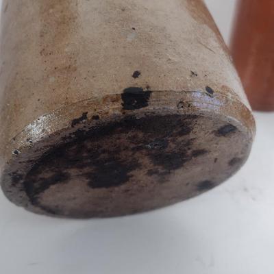 Set of Three Vintage Hand Thrown Pottery Jars and Bottles