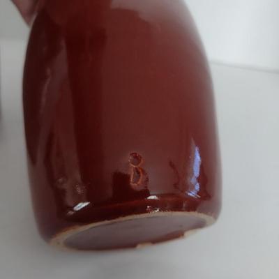 Set of Three Vintage Hand Thrown Pottery Jars and Bottles