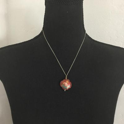 Vintage cloisonné necklace