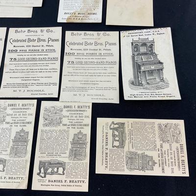 -124- EPHEMERA | Vintage Piano Cards & Advertisements