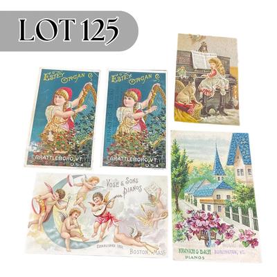 -125- EPHEMERA | Vintage Piano Cards & Advertisements