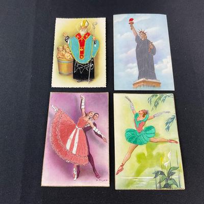 -129- POSTCARD | Vintage Embroidered Postcards