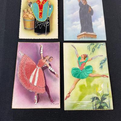 -129- POSTCARD | Vintage Embroidered Postcards