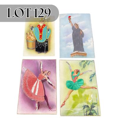 -129- POSTCARD | Vintage Embroidered Postcards