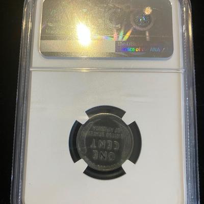 1943 Steel WWII Penny – NGC Genuine 'WORLD WAR II' Tank Slab – Real Wartime History Cent!