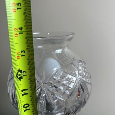 Cut Glass Table Lamp with Removable Hurricane Shade