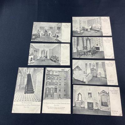 -138- POSTCARD | Black & White Roosevelt House Photo Postcards