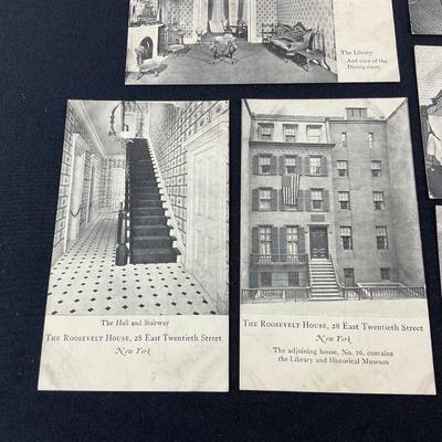 -138- POSTCARD | Black & White Roosevelt House Photo Postcards