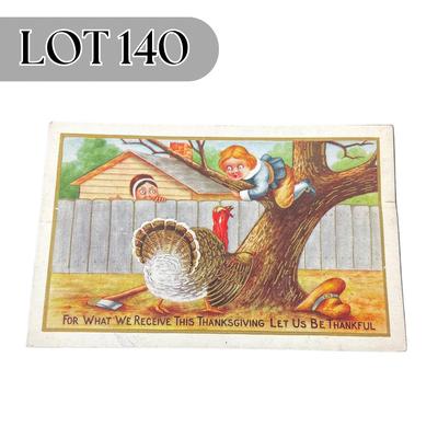 -140- POSTCARD | Antique 1912 Thanksgiving Postcard