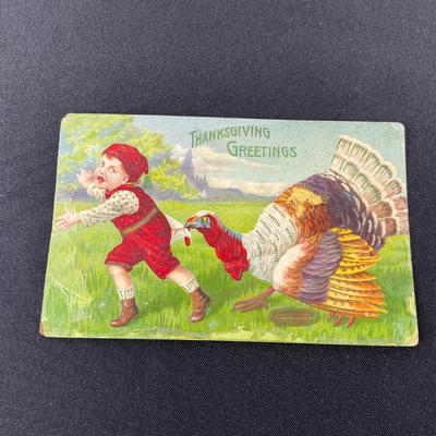 -141- POSTCARD | Antique 1910 Thanksgiving Postcard