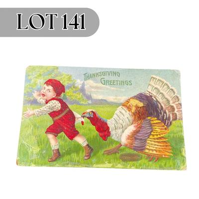 -141- POSTCARD | Antique 1910 Thanksgiving Postcard