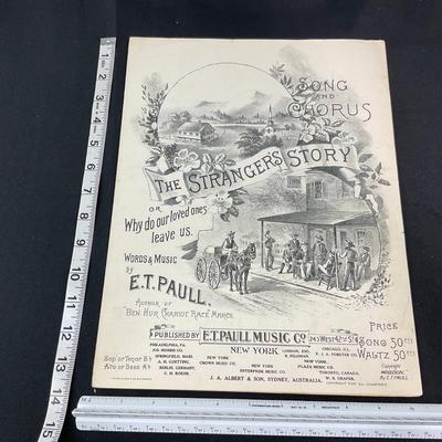 -149- E.T. PAULL | The Strangers Story Or Why Do Our Loved Ones Leave Us | By E.T. Paull | Sheet Music