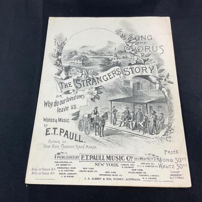 -149- E.T. PAULL | The Strangers Story Or Why Do Our Loved Ones Leave Us | By E.T. Paull | Sheet Music