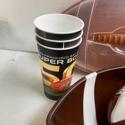 639 Large lot of Vintage SUPER BOWL Party Supplies