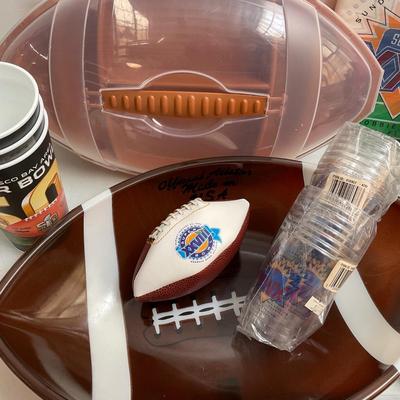 639 Large lot of Vintage SUPER BOWL Party Supplies