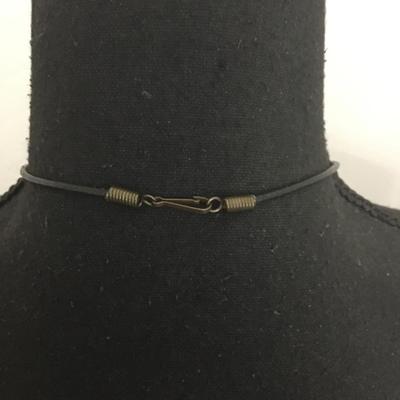 Chunky vintage, purple, ceramic bead necklace