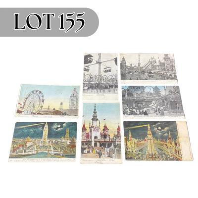 -155- POSTCARDS | Assortment Of Coney Island Postcards | Glitter