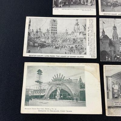 -156- POSTCARDS | Assortment Of Black & White Coney Island Postcards