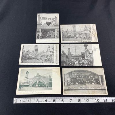 -156- POSTCARDS | Assortment Of Black & White Coney Island Postcards