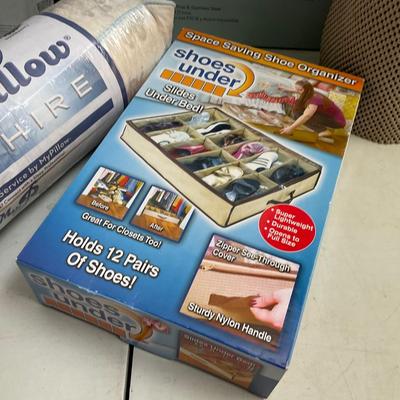 645 New In Package Wall Shelf, Pillow, Shelf Liner, Rug Mat