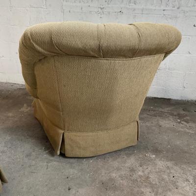 596 Upholstered Arm Chair with Matching Ottoman