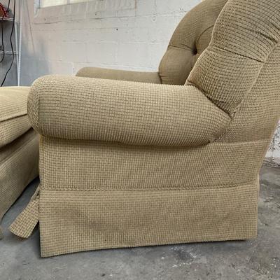 596 Upholstered Arm Chair with Matching Ottoman