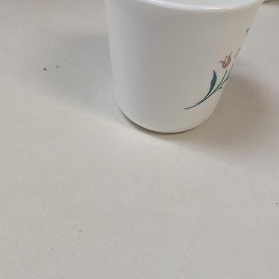 Corning Ware Corelle Rosemarie Pink Green Flower Mugs Set Of 7