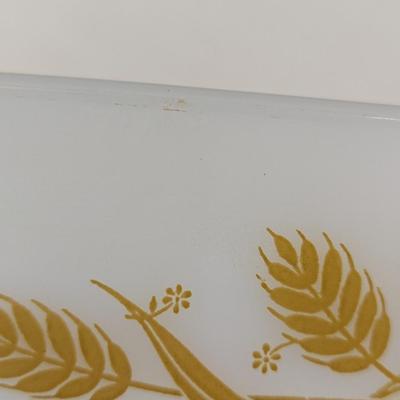 Sears Golden Wheat Pattern Bread Bowl - 2 Woodland Coffee Mugs - 8 Daisy Custard Cups