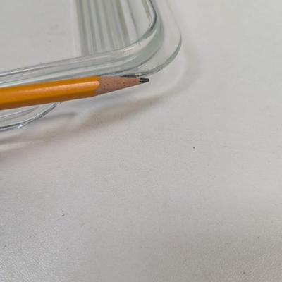 Vintage Pyrex Lemon Yellow Refrigerator Dish w/ Clear Ribbed Lid