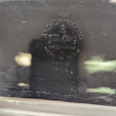 Vintage Pyrex Lemon Yellow Refrigerator Dish w/ Clear Ribbed Lid