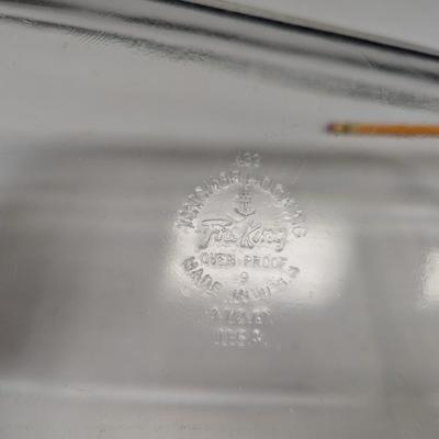 Vintage Pyrex Lemon Yellow Refrigerator Dish w/ Clear Ribbed Lid