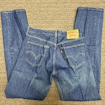 Sale Photo Thumbnail #404: Pre-washed to a slightly faded medium blue color. Good condition.