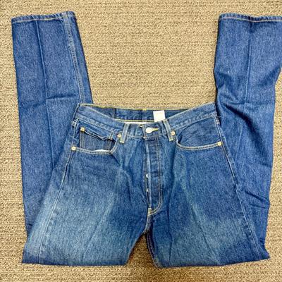 Sale Photo Thumbnail #403: Pre-washed to a slightly faded medium blue color. Good condition.