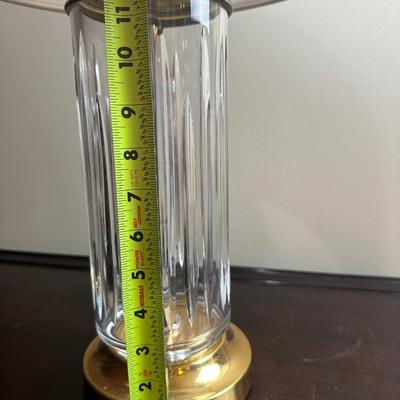 Waterford Crystal Table Lamp with Brass Base