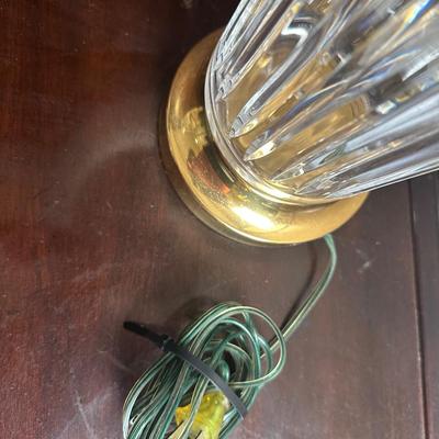 Waterford Crystal Table Lamp with Brass Base