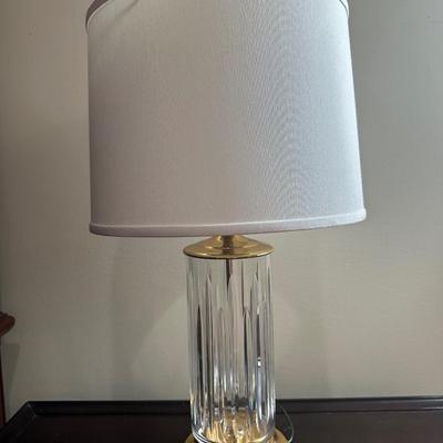 Waterford Crystal Table Lamp with Brass Base