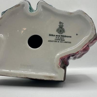 Pair of Royal Doulton Figurines – Seated Woman Sewing & Woman with Patchwork Quilt