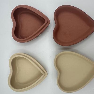 Two Wedgwood Heart-Shaped Trinket Boxes