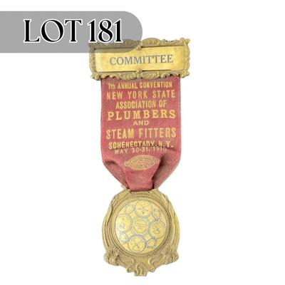 -181- MEDAL | 7th Annual Convention New York | Association Of Plumbers & Steam Fitters