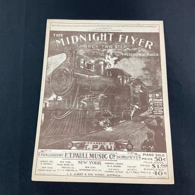 -197- E.T. PAULL | The Midnight Flyer March & Two Step | By Frederick W. Hager | Sheet Music