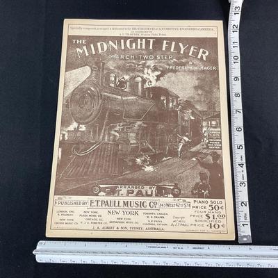 -197- E.T. PAULL | The Midnight Flyer March & Two Step | By Frederick W. Hager | Sheet Music