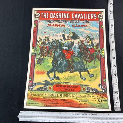 -200- E.T. PAULL | The Dashing Cavaliers March Galop | By Edmund Braham & E.T. Paull | Sheet Music